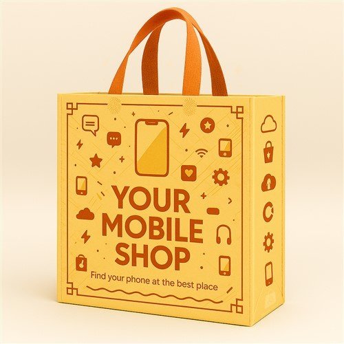 Golden Yellow Gadget Non Woven Box Bag