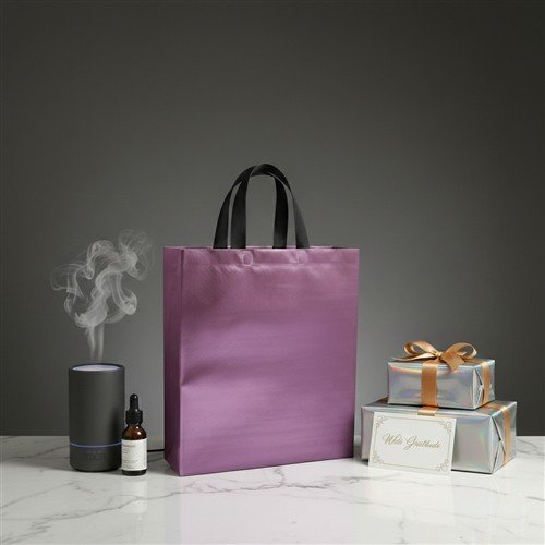 Light Purple Shiny Lustre Non Woven Bag